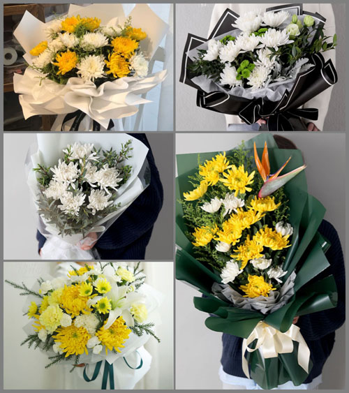 山东青岛莱西市河头店镇白事花束代送